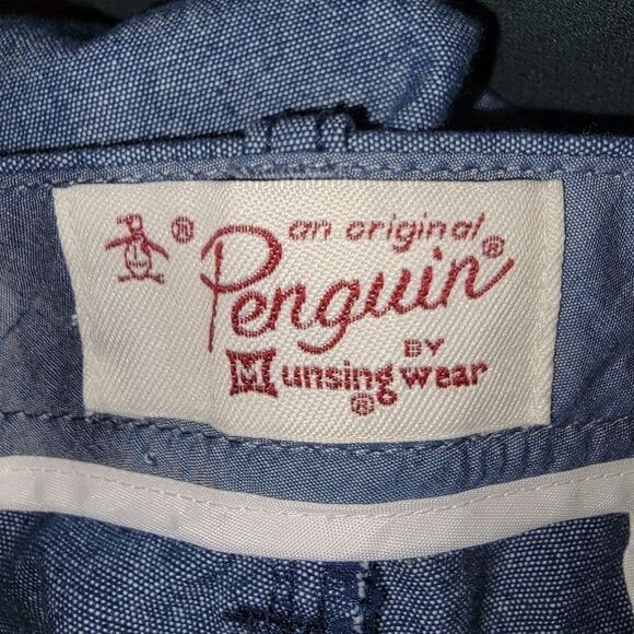 The Orginial Penguin by Munsing wear chambray straight-leg pants 34x 32 - Picture 7 of 9
